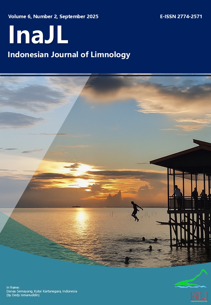 					View Vol. 6 No. 2 (2025): Indonesian Journal of Limnology
				